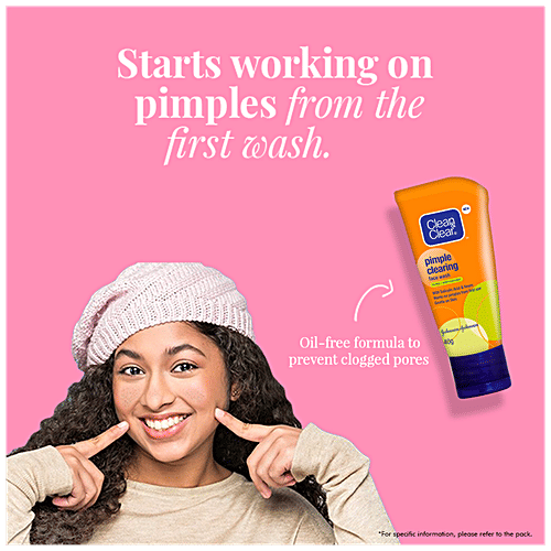 Clean & Clear Pimple Clearing Facewash, 40 g