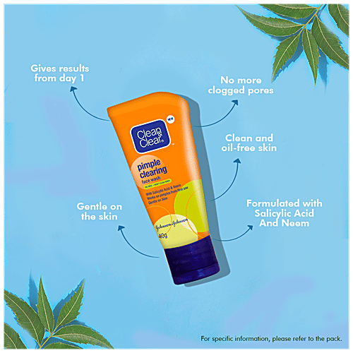 Clean & Clear Pimple Clearing Facewash, 40 g