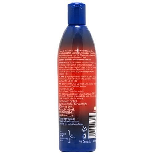 Parachute  Advansed Deep Conditioning Hot Oil - For Winter Dryness, Nourishes Dry Hair, Ayurvedic Warming Oils, 300 ml Bottle 