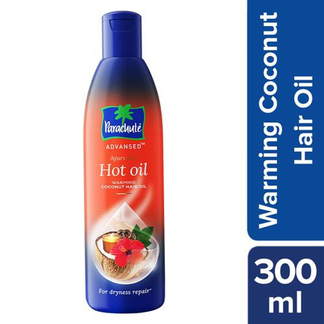 Parachute  Advansed Deep Conditioning Hot Oil - For Winter Dryness, Nourishes Dry Hair, Ayurvedic Warming Oils, 300 ml Bottle