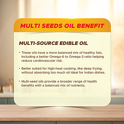 Saffola Total Edible Oil - Heart Pro, Power Of 6, 4.55 kg Jar