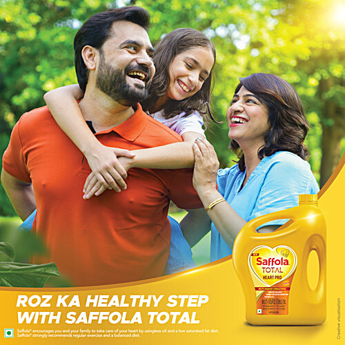 Saffola Total Edible Oil - Heart Pro, Power Of 6, 4.55 kg Jar