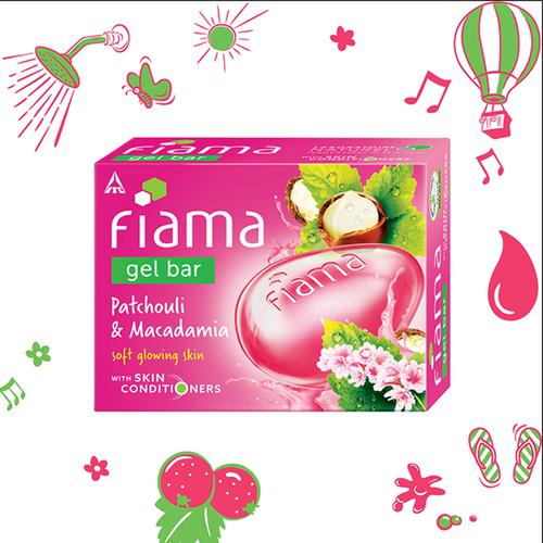 Fiama Patchouli & Macadamia Gel Bar, 125 g  Makes Soft Glowing Skin with Skin Conditioner