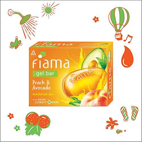 Fiama Peach & Avocado Gel Bar, Moisturized Skin, With Skin Conditioners, 125 g  
