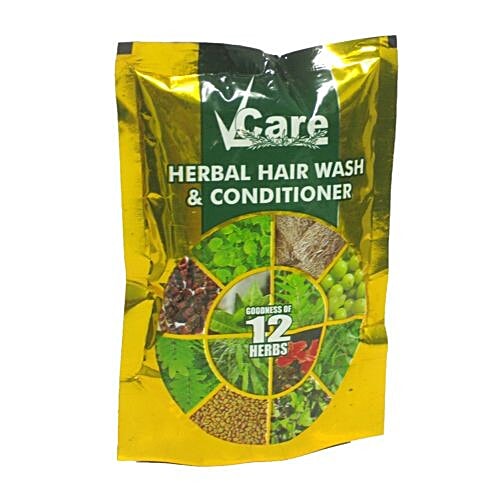 Vcare  Herbal Hair Wash & Conditioner - Goodness of 12 Herbs, 100 g  