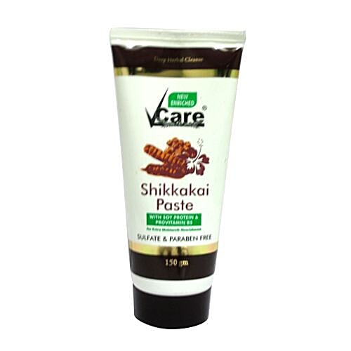 Vcare  Shikkakai Paste - Soy Protein & Provitamin B5, Extra Moisture & Nourishment, 150 g  