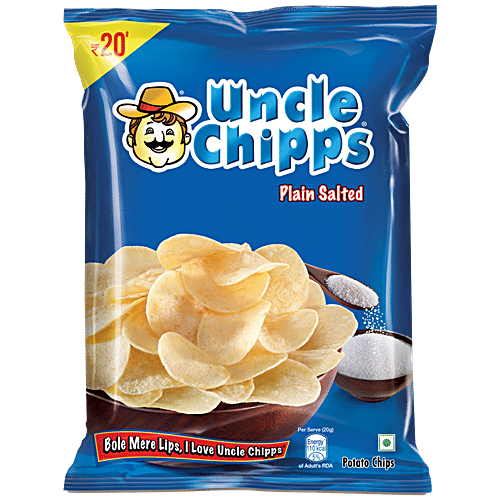 Buy Uncle Chips Plain Salted 60 Gm Pouch Online at the Best Price of Rs
