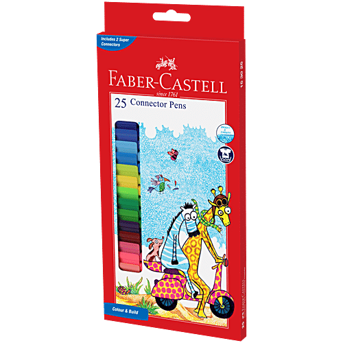 Faber castell Connector Pens, 1 pc Pack of 25 Bright & Smooth
Colour & Build