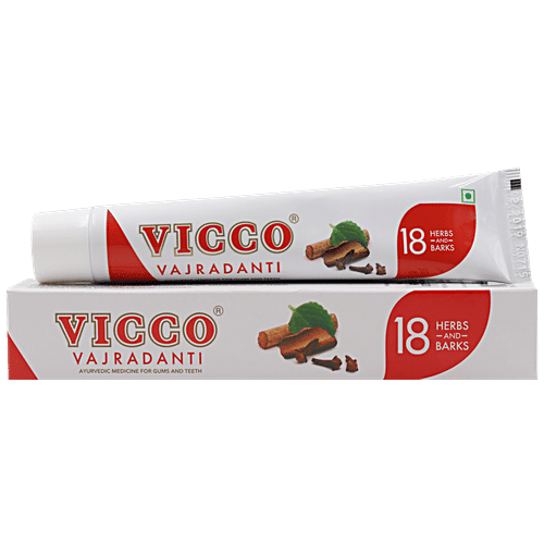 Vicco  Vajradanti Ayurvedic Medicine For Gums & Teeth, 50 g  18 Herbs & barks