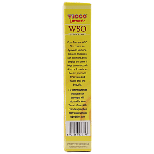 Vicco  Turmeric WSO Skin Cream Ayurvedic Medicine, 15 g Tube 
