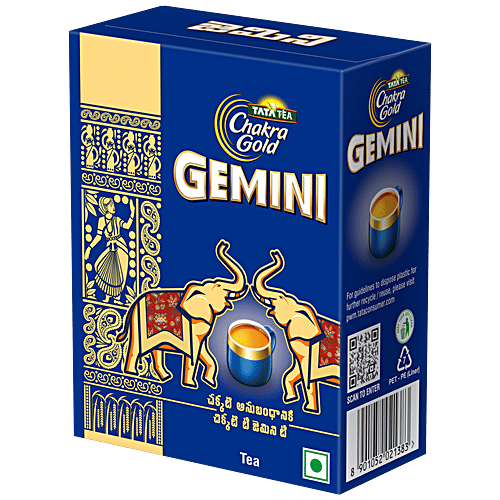 Tata Tea Chakra Gold Gemini Strong Assam Black Tea, 250 g Strong Assam Tea, Rich Aroma