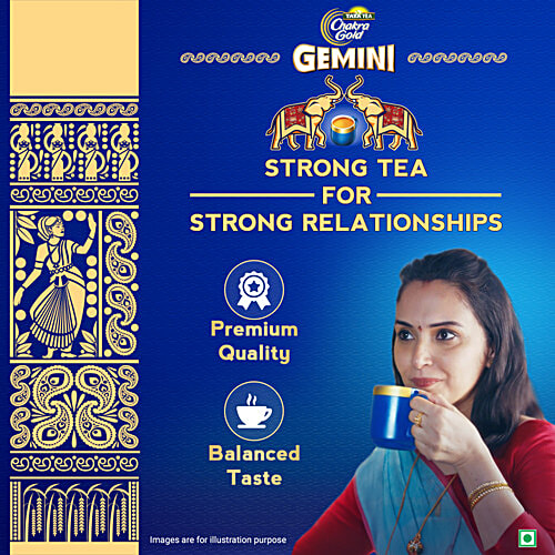 Tata Tea Chakra Gold Gemini Strong Assam Black Tea, 250 g Strong Assam Tea, Rich Aroma