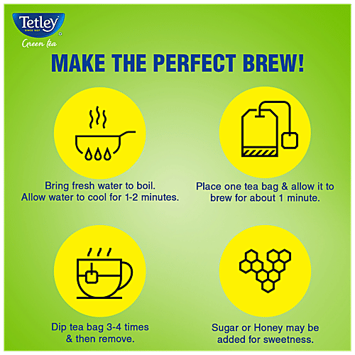 Tetley Green Tea Immune With Added Vitamin C, Lemon & Honey, 150 g (100 Bags x 1.5 g each) 