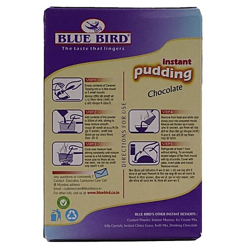 Blue Bird Pudding - Mix Chocolate, 100 g Zero Cholesterol, Vitamin A