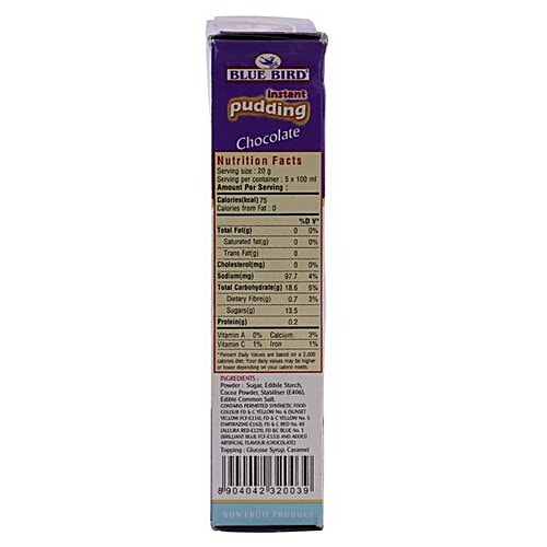 Blue Bird Pudding - Mix Chocolate, 100 g Zero Cholesterol, Vitamin A