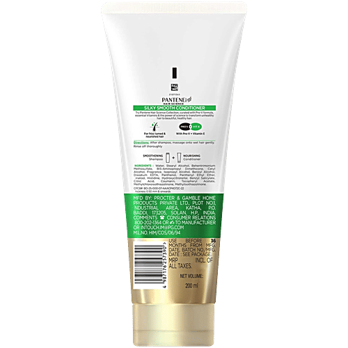 Pantene Pro-V Advanced Hairfall Solution Conditioner - Silky Smooth Care, Strengthens Roots, 180 ml Bottle