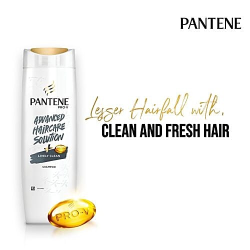 Pantene Advanced Hair Care Solution Shampoo - Lively Clean, 400 ml Bottle 