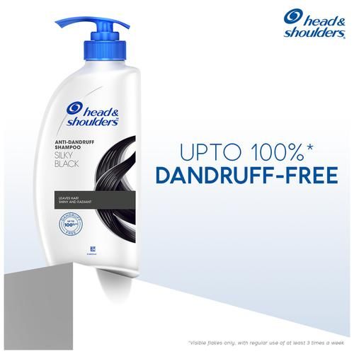 Head & shoulders Silky Black Anti-Dandruff Shampoo - Leaves Hair Shiny & Radiant, Upto 100% Dandruff Free, 650 ml Bottle 