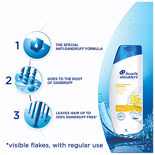 Head & Shoulders Lemon Fresh Anti-Dandruff Shampoo, 180 ml Bottle 