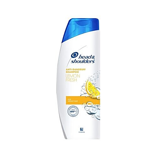 Head & Shoulders Lemon Fresh Anti-Dandruff Shampoo - For Greasy Hair, Upto 100% Dandruff Free, 340 ml Bottle 