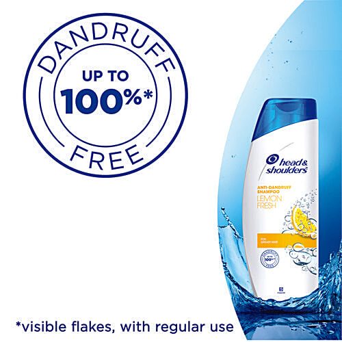 Head & Shoulders Lemon Fresh Anti-Dandruff Shampoo - For Greasy Hair, Upto 100% Dandruff Free, 340 ml Bottle 