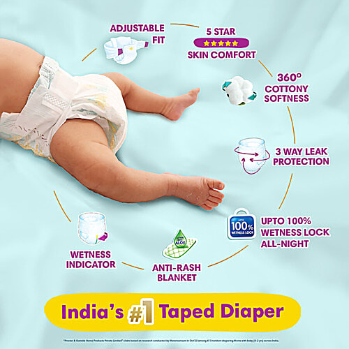 Pampers  New Baby Taped Diapers - NB, 24 pcs Pouch 