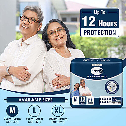 Kare In Kare in Adult Diapers Pants Medium, 10 pcs  Tear Away Sides