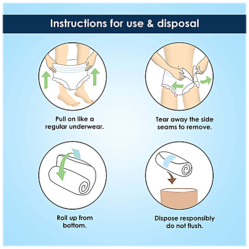 Kare In Kare in Adult Diapers Pants Medium, 10 pcs  Tear Away Sides