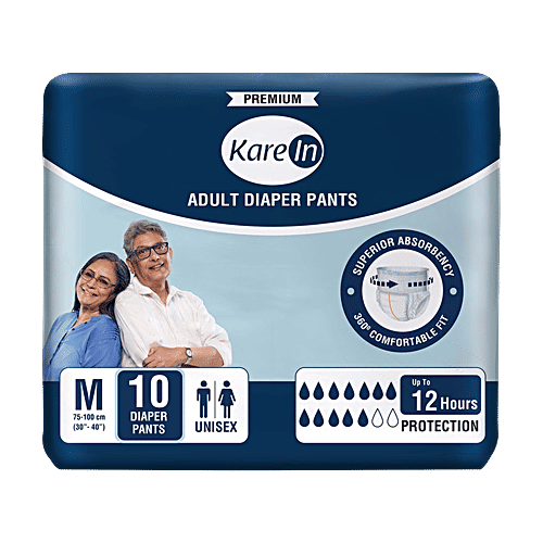 Kare In Kare in Adult Diapers Pants Medium, 10 pcs  Tear Away Sides