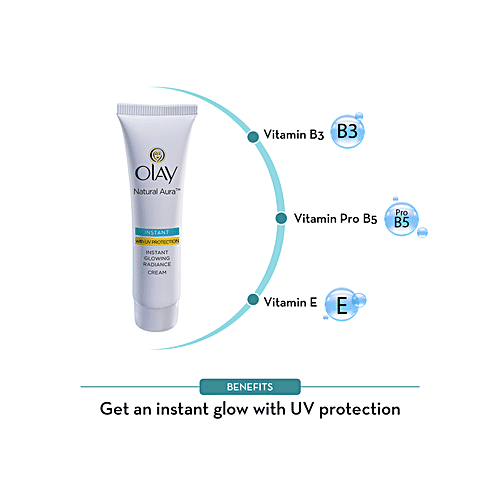 Olay Natural Aura - Vitamin B3, Pro B5, E, With UV Protection, 20 g  