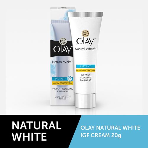 Olay Natural White - Light Instant Glowing Fairness Skin Cream Serum, 20 g  