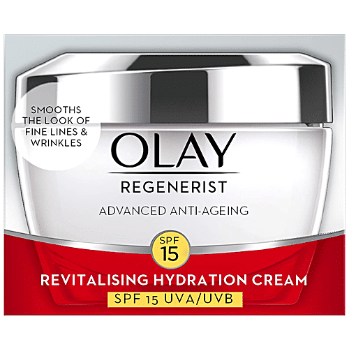 Olay Regenerist Revitalising Hydration Day Cream - With SPF 15 UVA/UVB, Protects Skin, 50 g  
