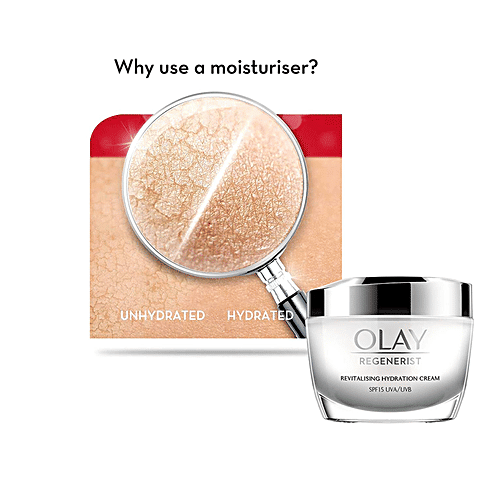 Olay Regenerist Revitalising Hydration Day Cream - With SPF 15 UVA/UVB, Protects Skin, 50 g  