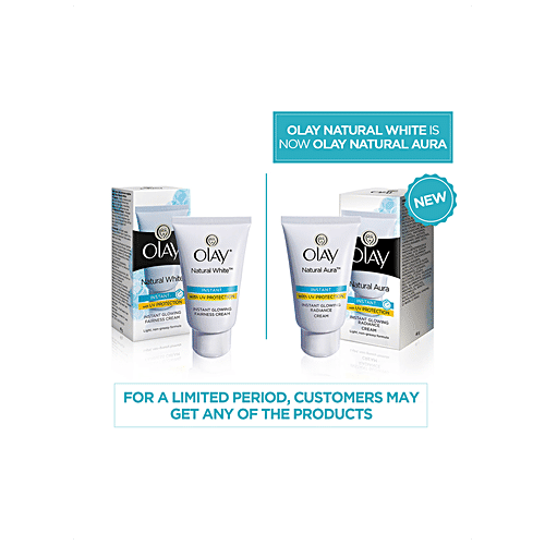 Olay Natural Aura - Vitamin B3, Pro B5, E, With UV Protection, 40 g Tube 