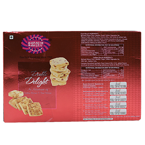 Buy Karachi Bakery Double Delight Cashew & Fruit Biscuit Online at Best