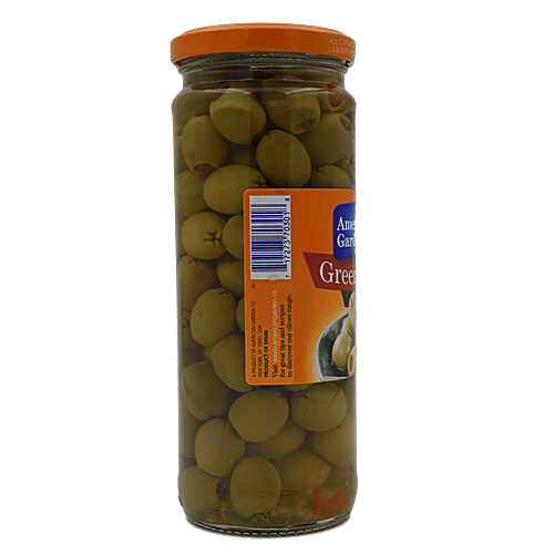 American Garden Olives Stuffed - Green, 450 g  Excellent Flavour, Texture & Color