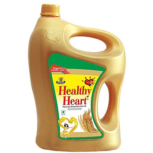 Buy Healthy Heart Refined Oil 100 Rice Bran 5 Ltr Online at the Best