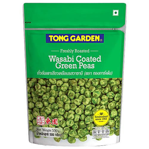 Buy Tong Garden Freshly Roasted Wasabi Coated Green Peas 500 gm Pouch