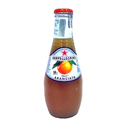San Pellegrino Fruit Drink - Aranciata Sweet Orange, 200 ml Bottle 
