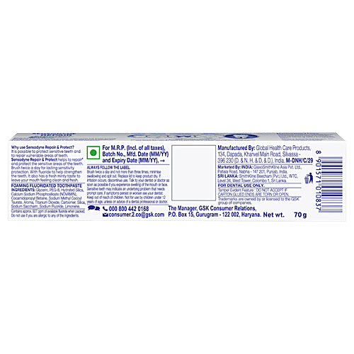 Sensodyne Repair & Protect Sensitive Toothpaste, 70 g