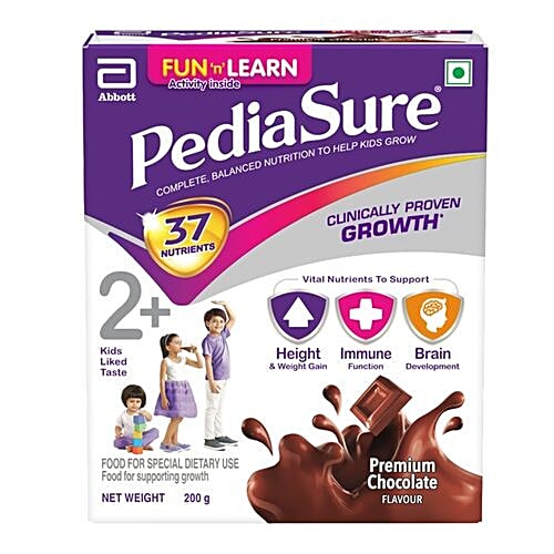 Pediasure Nutritional Powder - Complete & Balanced, Premium Chocolate, 200 g Carton 