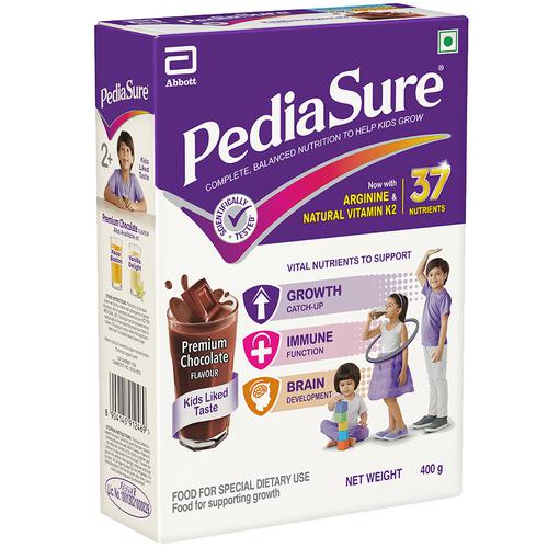 Pediasure Nutritional Powder - Complete & Balanced, Premium Chocolate, 400 g Carton 