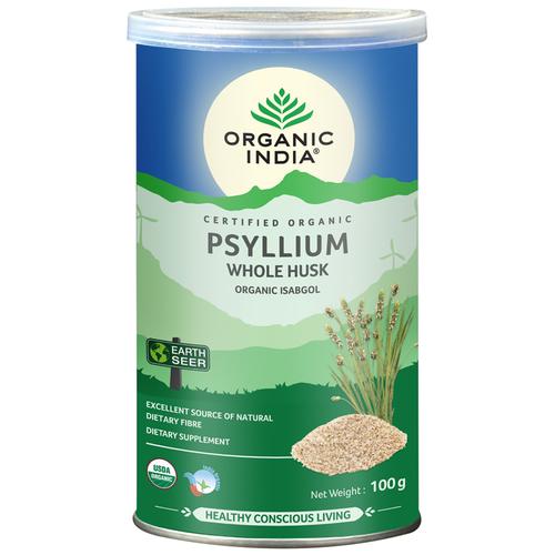 Organic India Psyllium Husk Powder, 100 g Tin Excellent Source of Natural Dietary Fibre