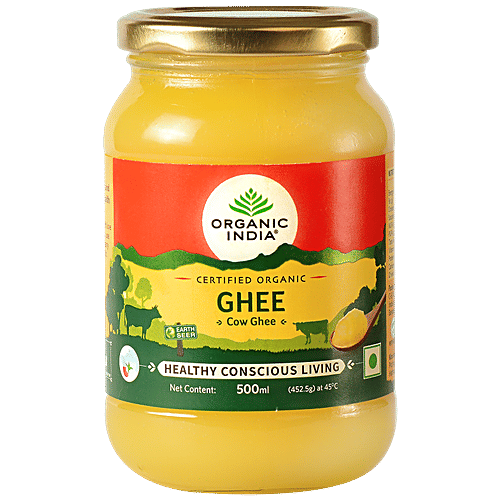 Buy Organic India Desi Cow Ghee Pure 500 Ml Online at the Best Price of ...