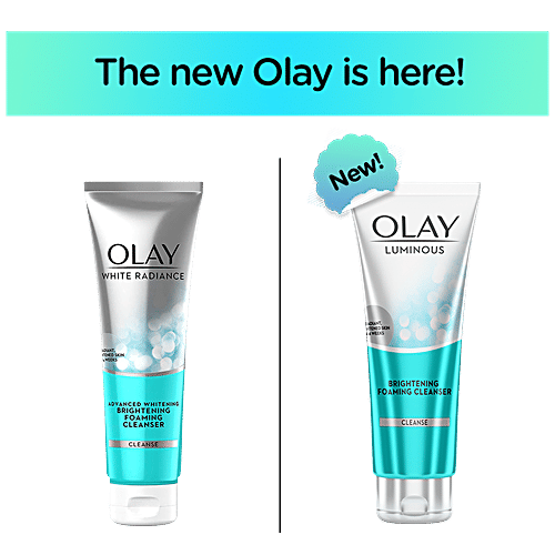 Olay White Radiance - Advanced Whitening Fairness Brightening Foaming Face Wash Cleanser, 100 g