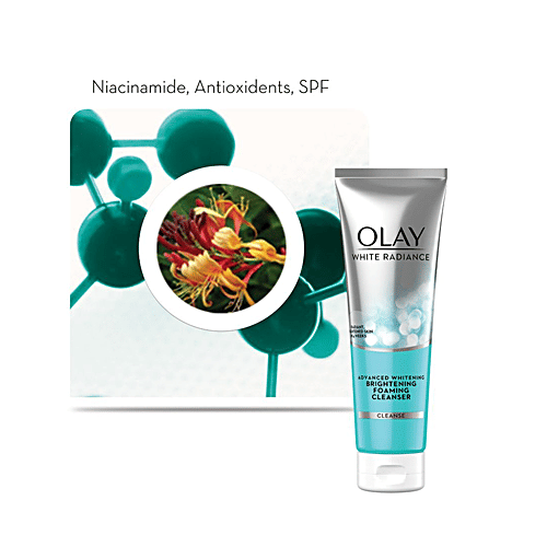 Olay White Radiance - Advanced Whitening Fairness Brightening Foaming Face Wash Cleanser, 100 g