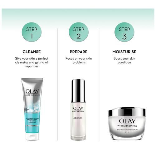 Olay White Radiance - Advanced Whitening Fairness Brightening Foaming Face Wash Cleanser, 100 g  
