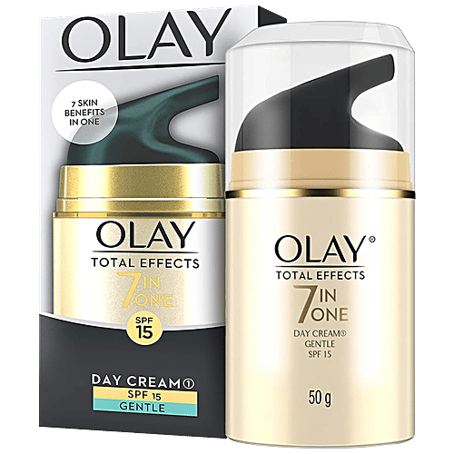 Olay Total Effects 7 In One Day Cream - Gentle, Hydrates & Moisturises The Skin, Minimises Pores, SPF 15, 50 g  