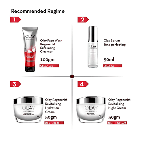 Olay Regenerist Revitalising Night Cream - With Anti-Ageing Properties & Moisturises Skin, 50 g  