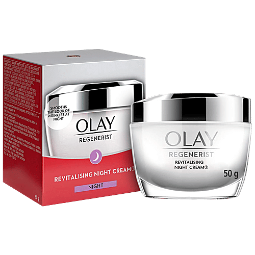 Olay Regenerist Revitalising Night Cream - With Anti-Ageing Properties & Moisturises Skin, 50 g  